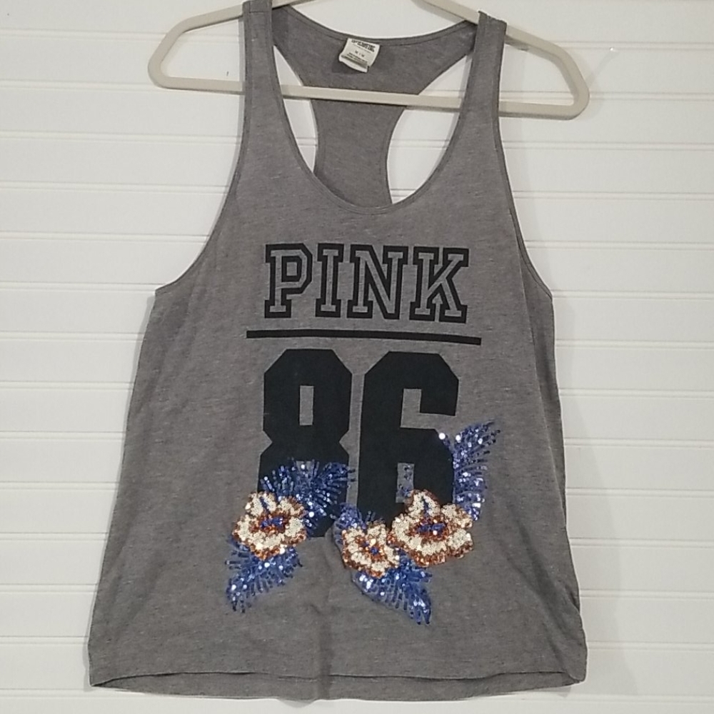 PINK Victoria Secret racerback with sequins M